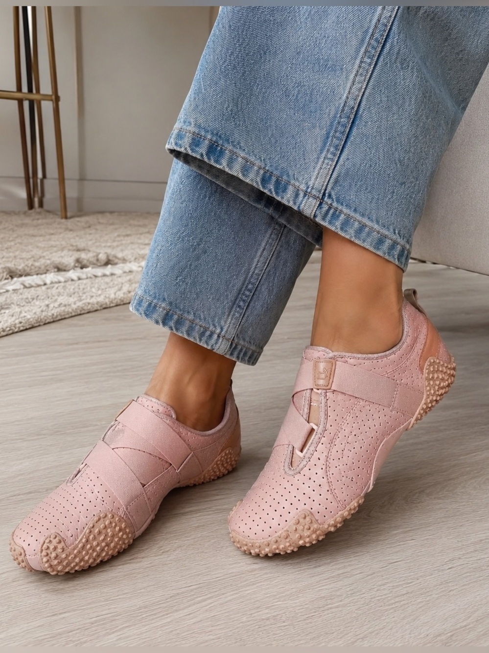 Puma Mostro Perforated Pink Y2K Archive Sneakers Ballet Flat Style US 7.5